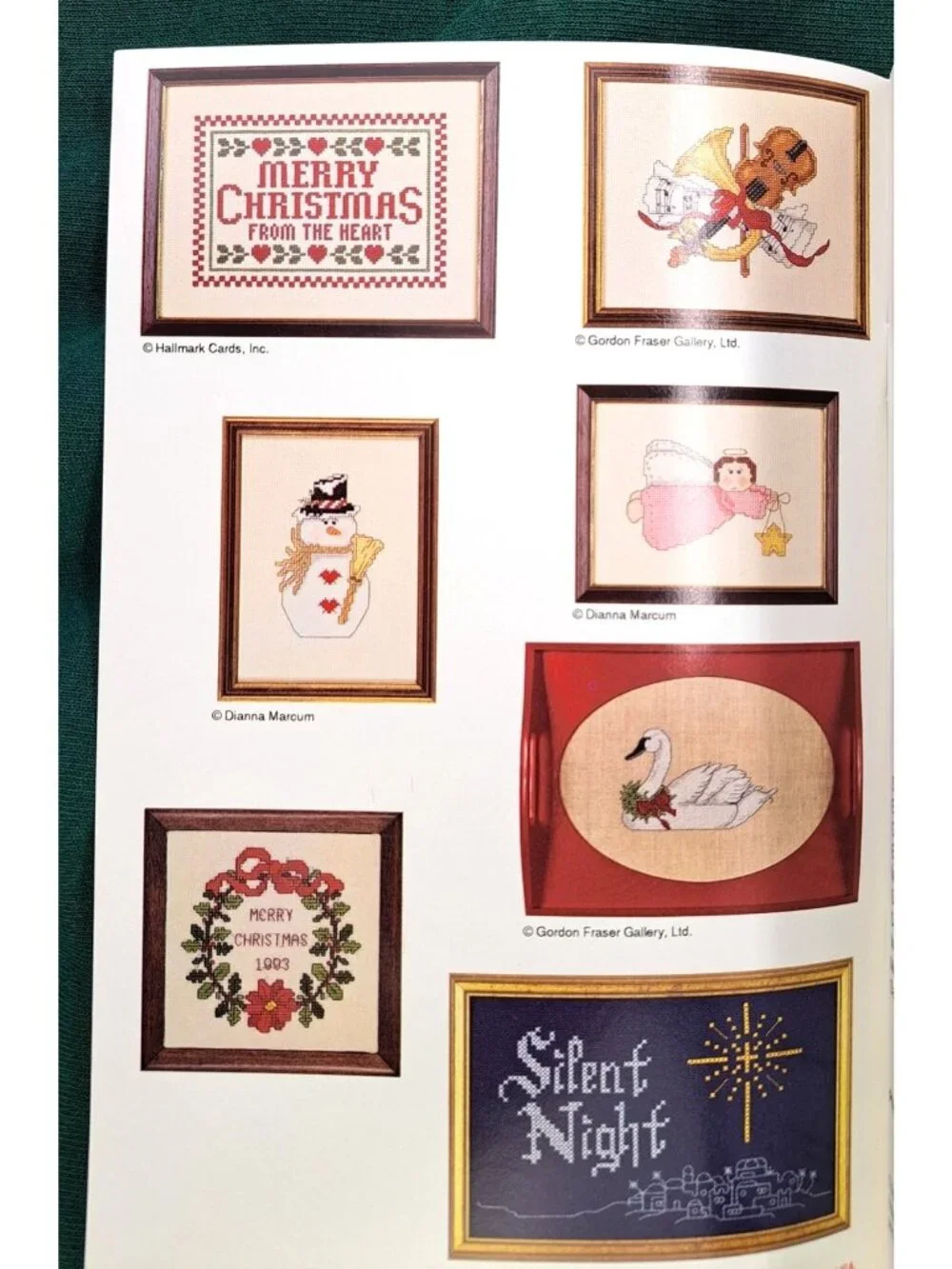 Vintage Christmas Cross-Stitch Pattern Book Gloria Pat Lot Of 2 Precious Moments